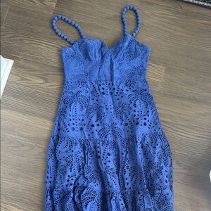 Farm Rio Blue Lace / Crochet Dress